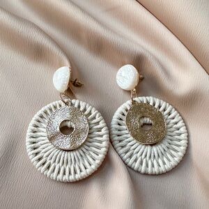 Boho Gold & Marble Earrings